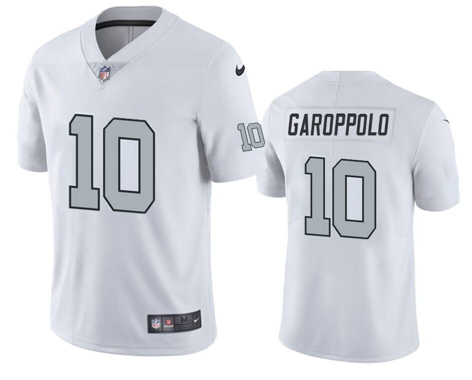 Las Vegas Raiders #10 Jimmy Garoppolo White Color Rush Limited Stitched Football Jersey